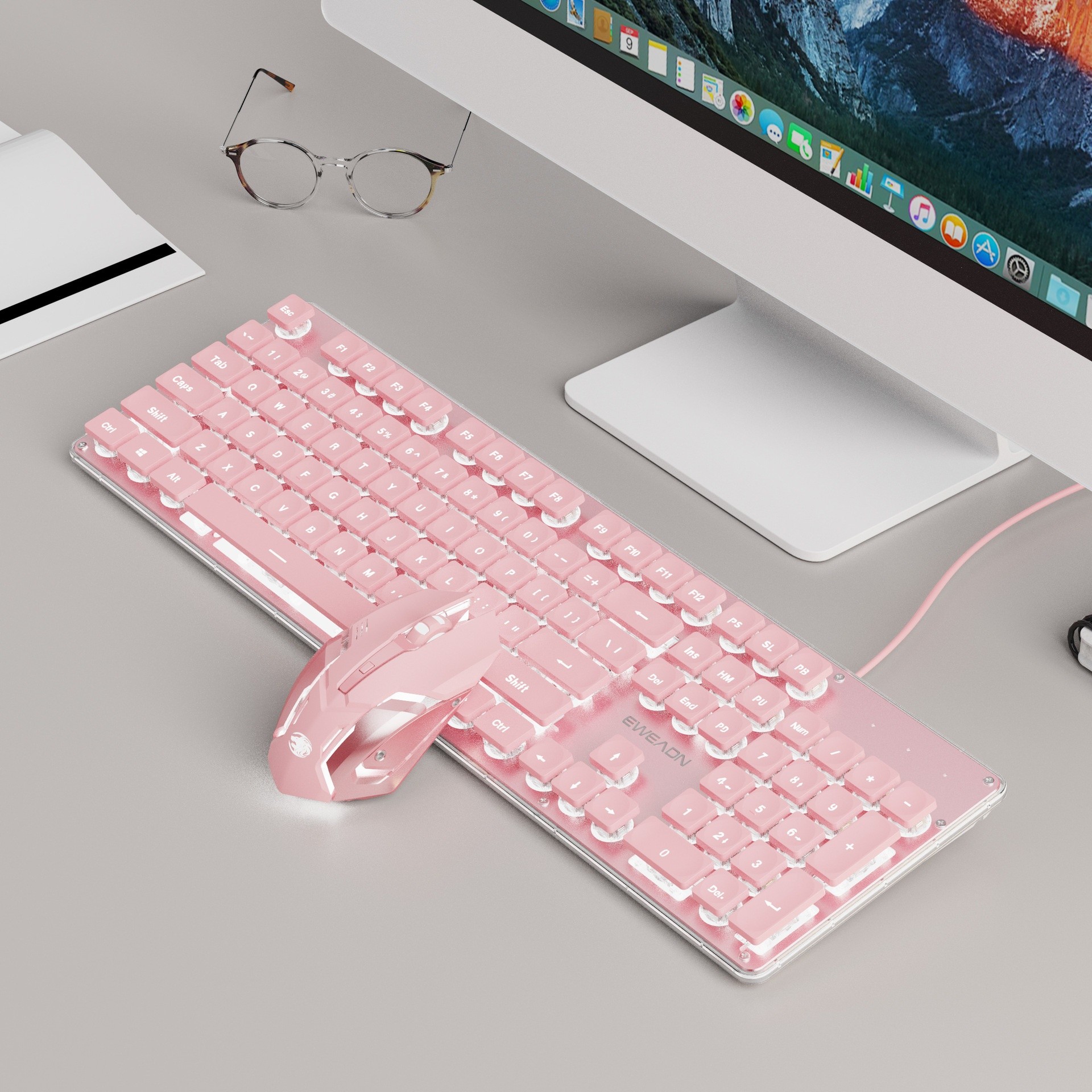 Button Mute Keyboard Wired Comfort Mechanical Feeling Suit