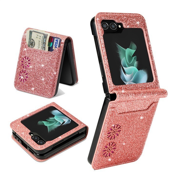 Folding Phone Case Patchwork Retro Pattern Multi-card Flip