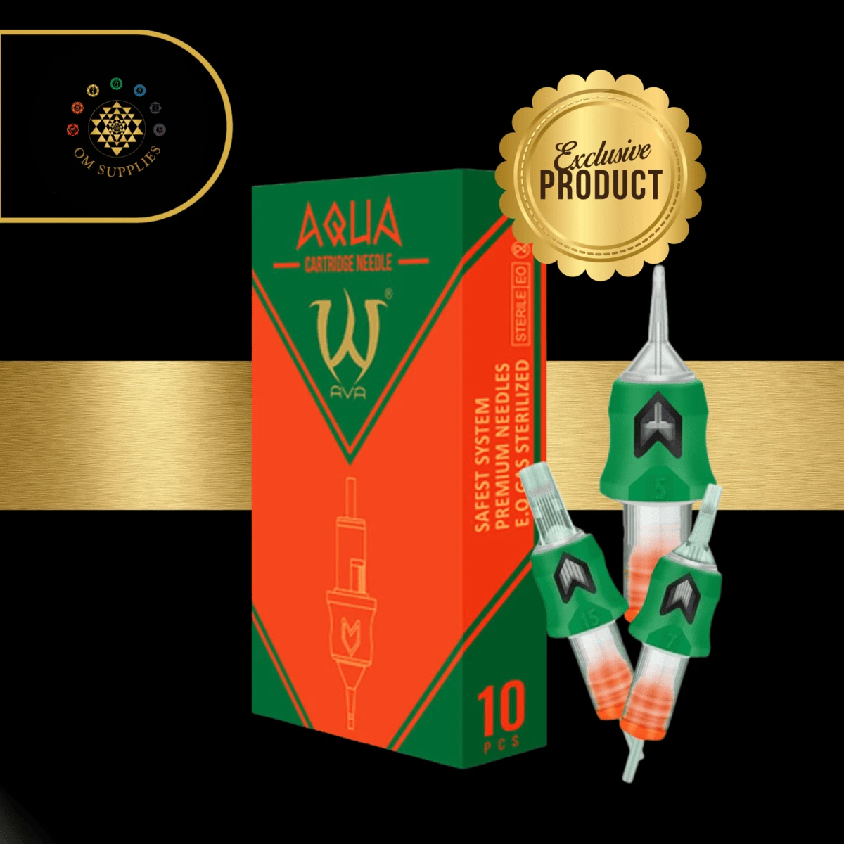 AVA AQUA Needle Cartridges  Round Liner  10pc per box