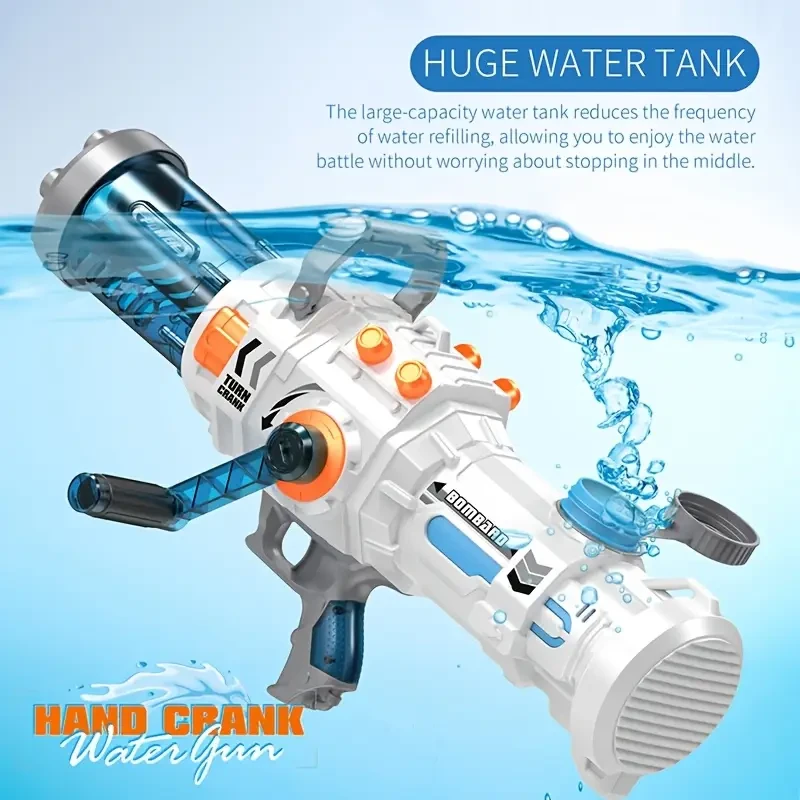 Extra Long Hand Crank Water Gun