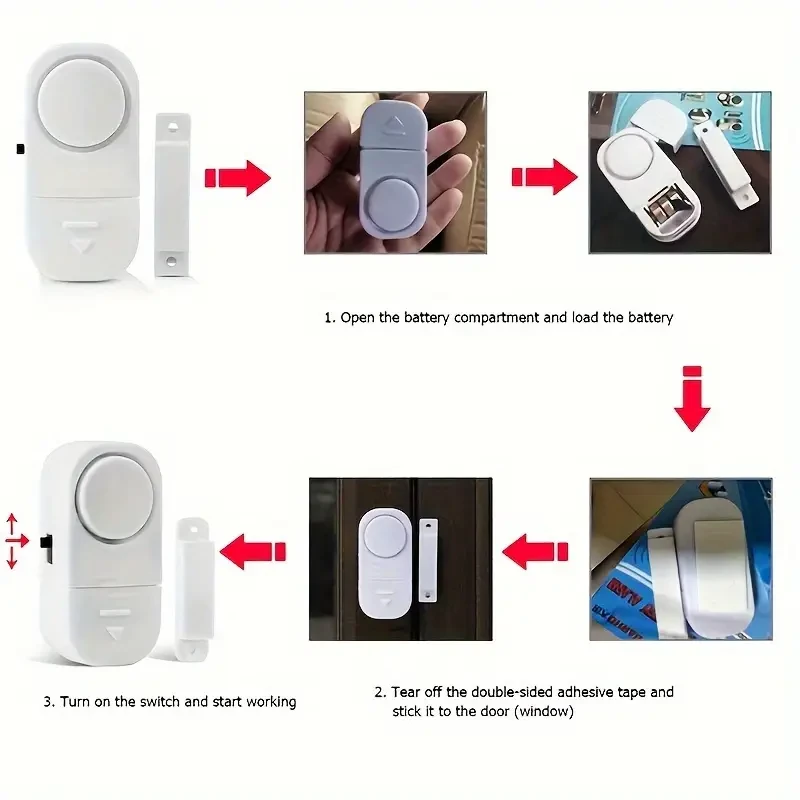 Wireless Window Door Burglar Alarm  Magnetic Sensor Security System