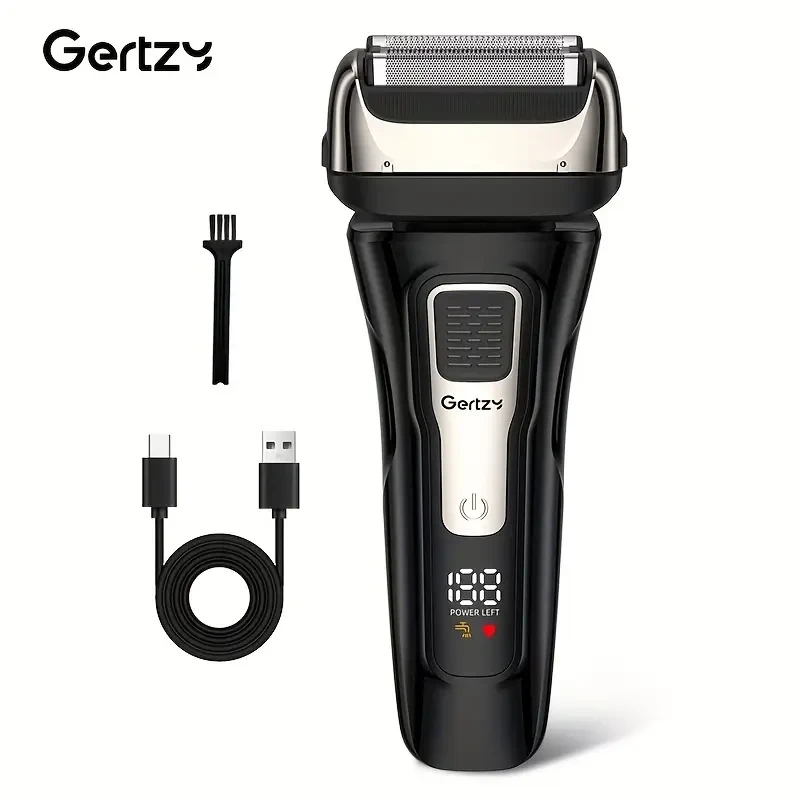 GERTZY USB Rechargeable Men'S Shaver with Sideburn Trimmer