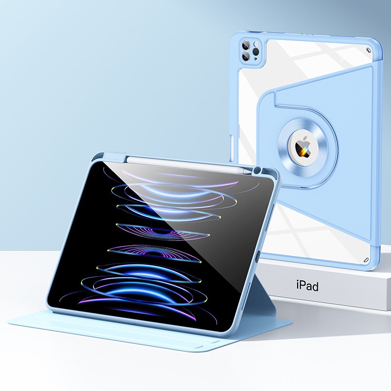 Magnetic Split Protective Shell With Pen Slot Rotatable Plane Housing