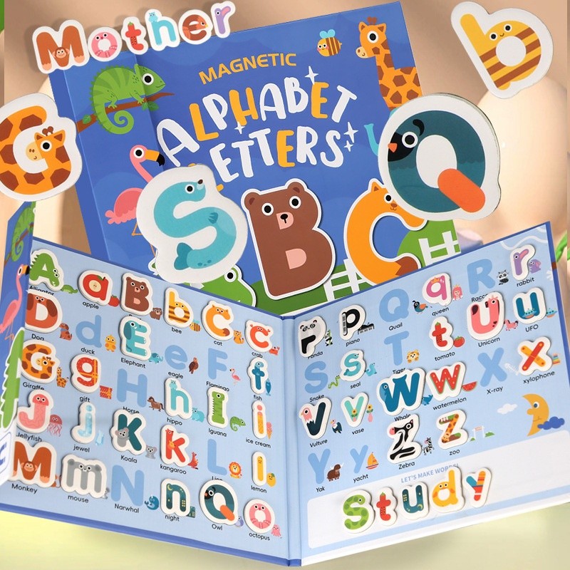 Children's Early Education Case English Letters Magnetic Card Educational Toys