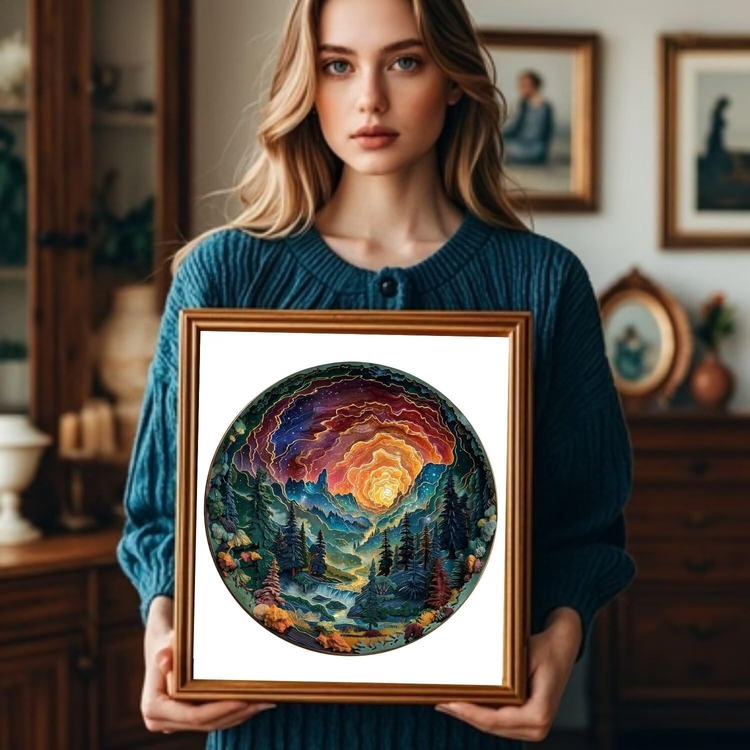 B Wooden Special-shaped Puzzle Toy Box