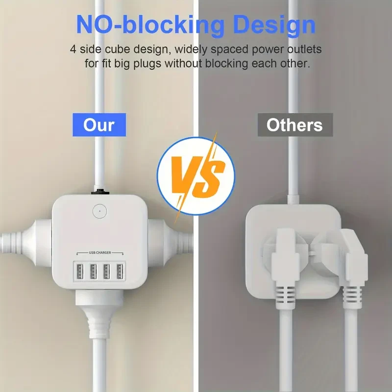 Power Strip Cube - 3 AC Outlets