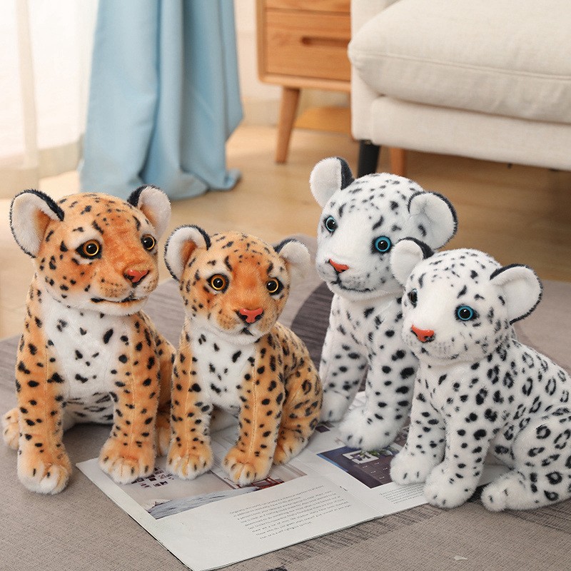 Fashion Squat Snow Leopard Doll Plush Toys