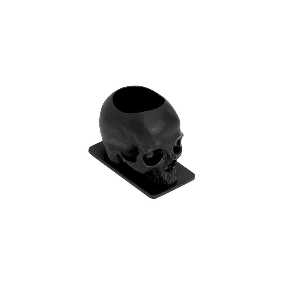 Skull Shaped Disposable Tattoo Ink Cups With Base  Black