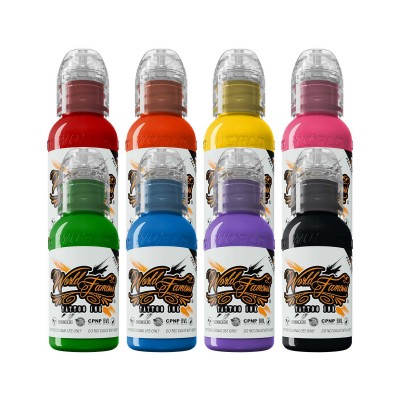 Yomico Art Artistic Basic 8 Colour Set by World Famous Ink  30 ml