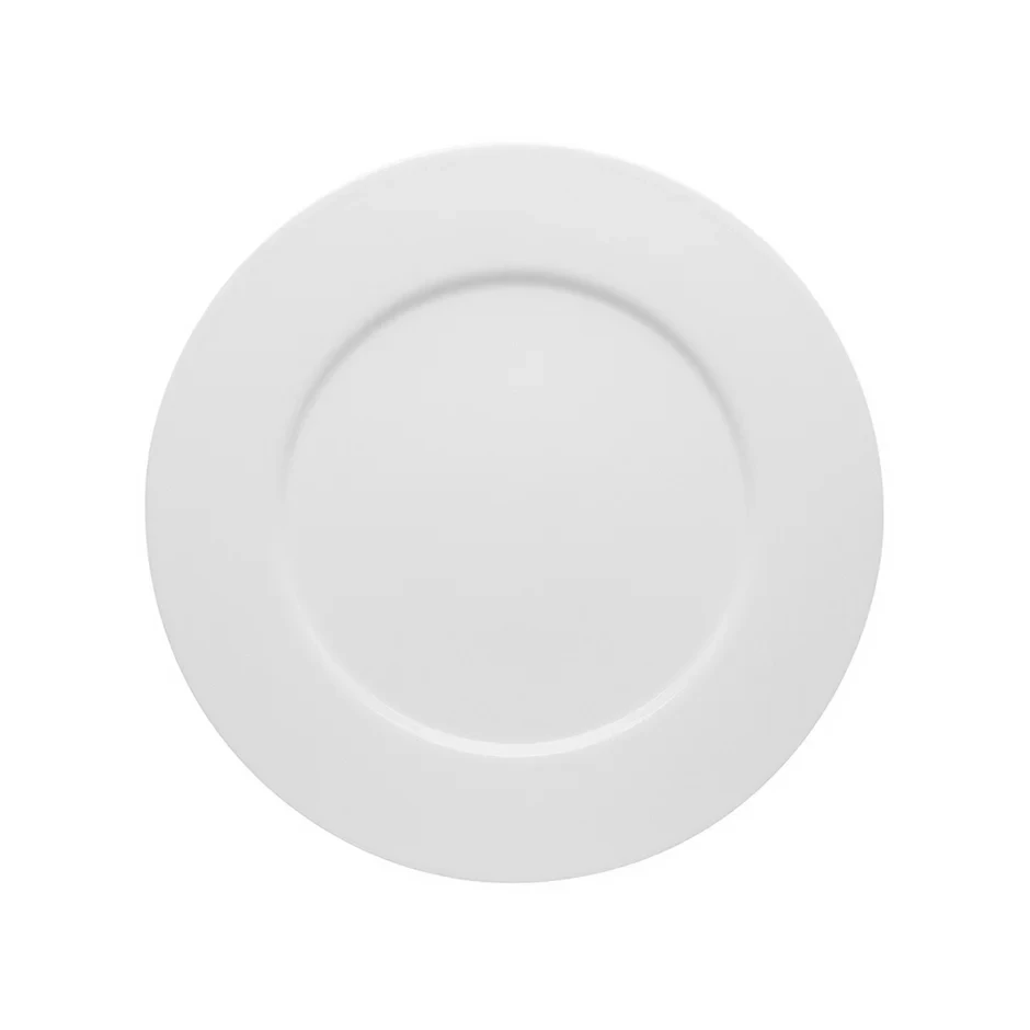 Crockery Flat Plate Round White 14"