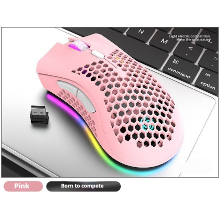 Hollow Out Game Luminous Charging Wireless Mouse