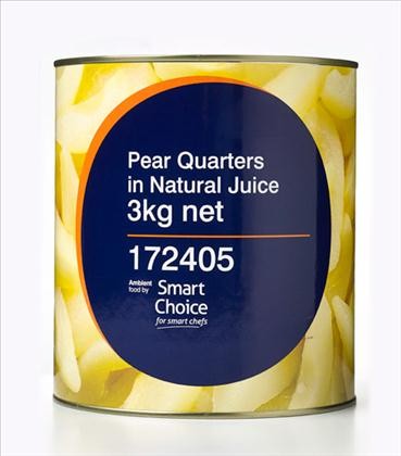Pear Quarters Natural Juice