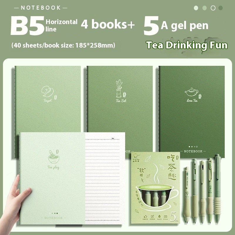 Gradient Color Notebook Student Notepad Homework Learning Registration Book