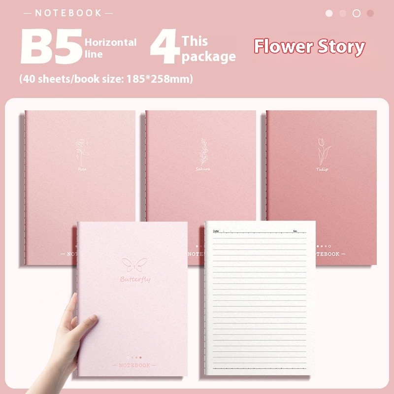 Gradient Color Notebook Student Notepad Homework Learning Registration Book