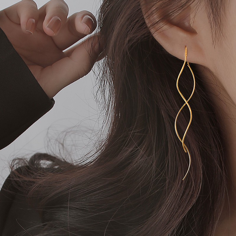 Wave Earrings Women's Fashion Minority Design Simple