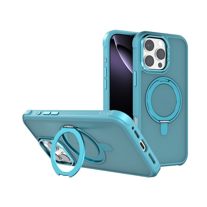 Skin-sensitive Magnetic Suction Frosted Fulcrum Bracket Phone Case
