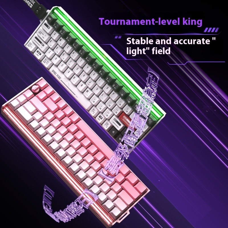 E-sports Magnetic Axis Mechanical Keyboard RGB Light Box TTC King Axis SE Three-model Keyboard