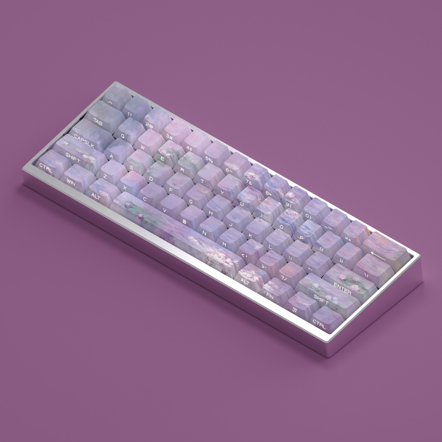 Wenshao Sleeping Lotus Key Cap Side Carved Light Transmission Original Height Adaptation 61 65 68 75 87 98 104