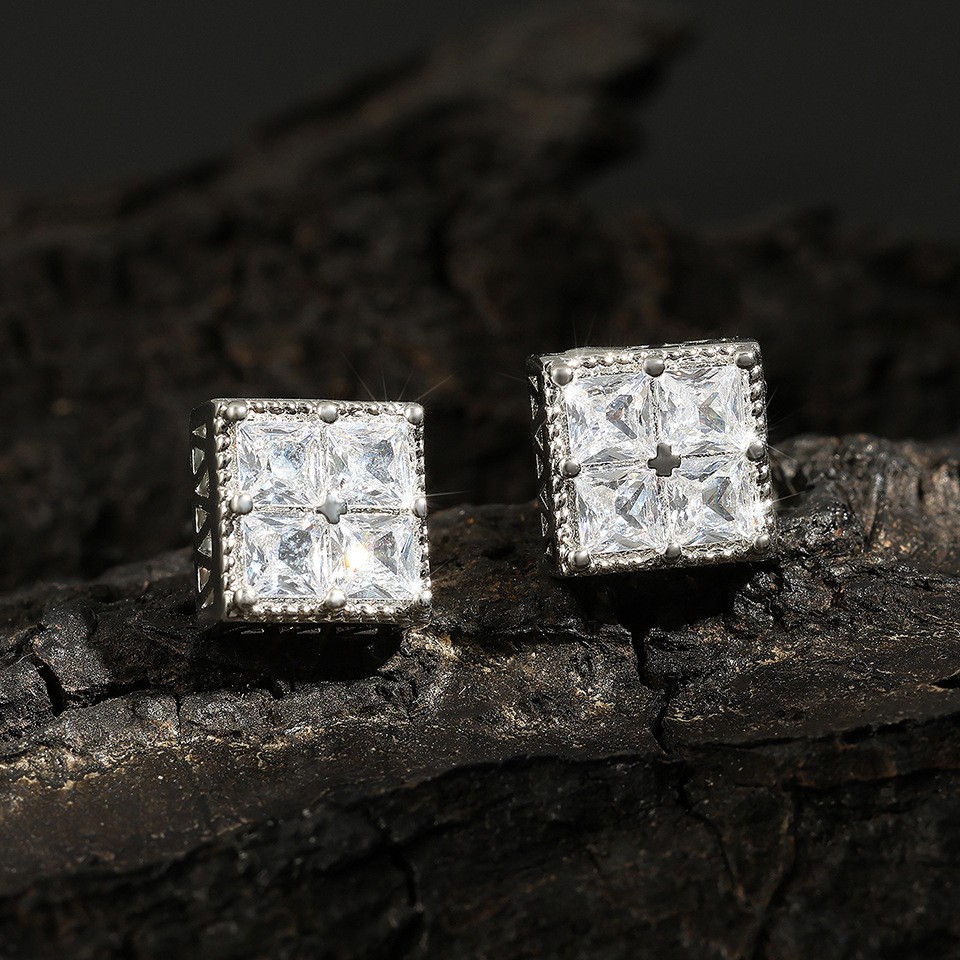 European And American Fashion Cool Square Earrings