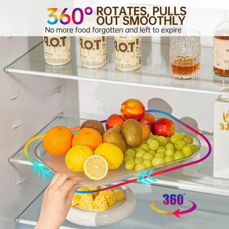 New Lazy Susans Turntable Organizer for Refrigerator