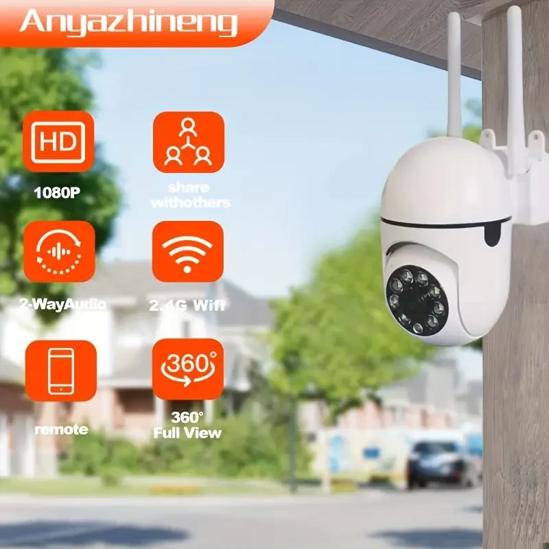 Anyazhineng HD Night Vision Security Camera - 360 Wireless WiFi Smart Surveillance