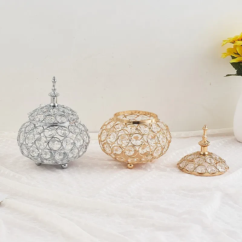Crystal Candlestick Wedding Props Retro Decoration Candle