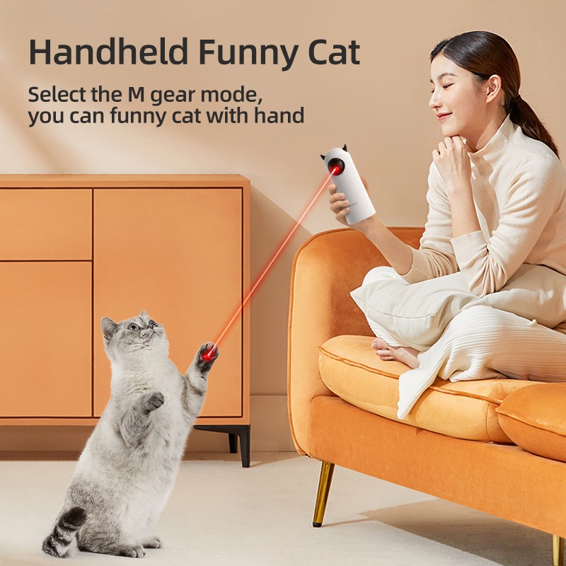 ROJECO Automatic Cat Toy  Smart Interactive LED Laser for Cats and Dogs