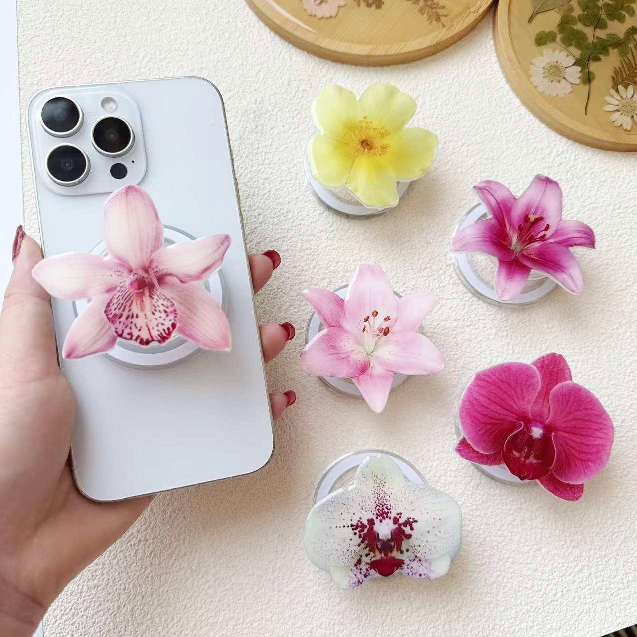 Phalaenopsis Flowers Cellphone Airbag Support