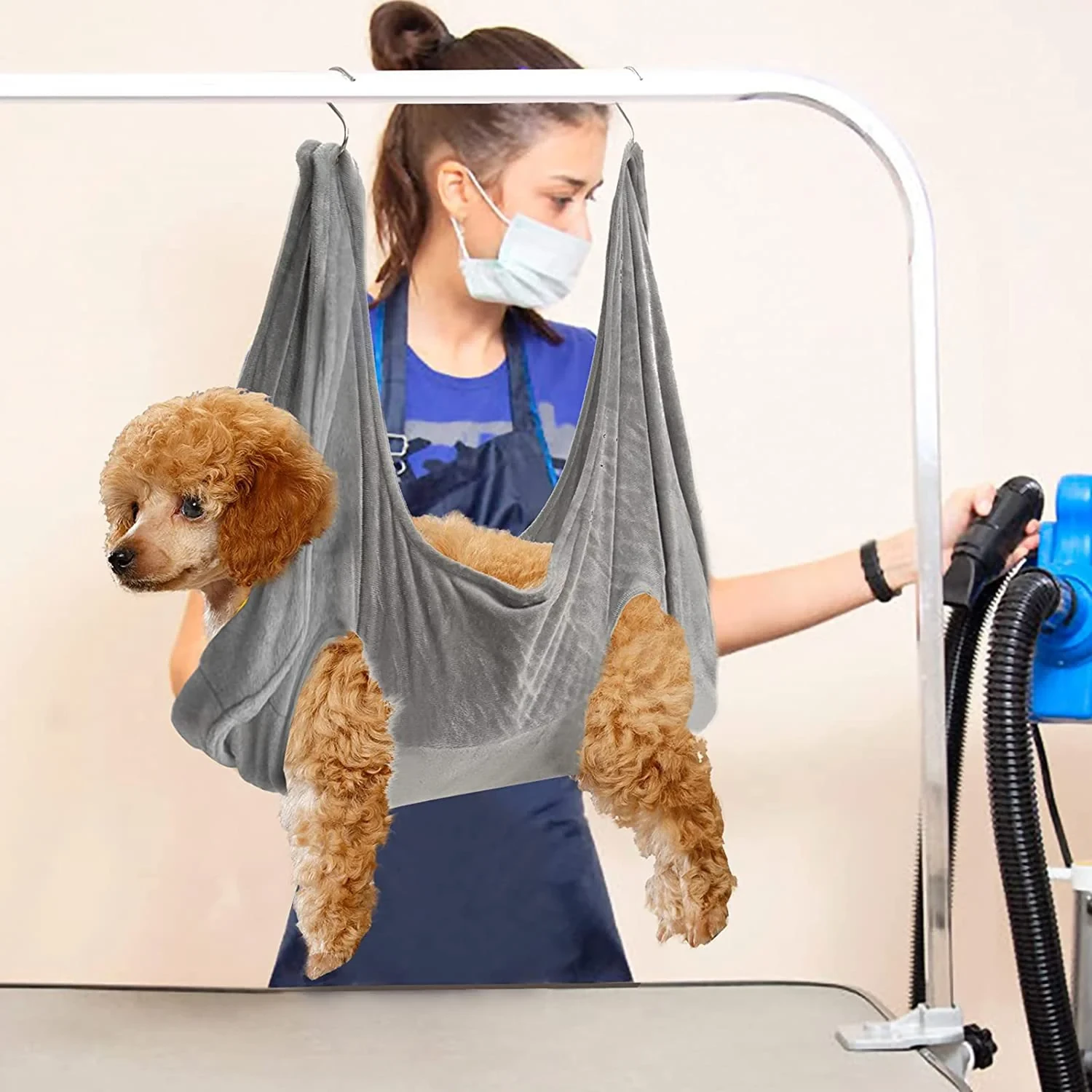 Dog Hammock Harness for Grooming, Dog Sling ,Nail Trimming, Dog Hammock Restraint ,Nail Trimming, Grooming, and Eye/Care Care