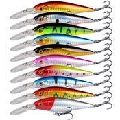 10 * Fishing Lures Hard Baits 3D Eyes 11cm 10.5g