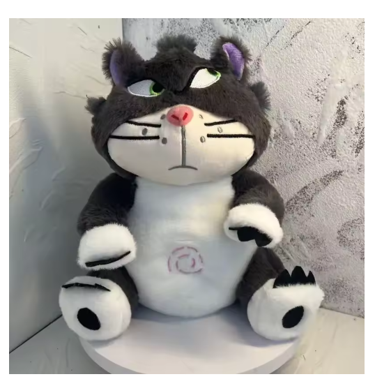 Stock soothing new breath light sound cute leering cat music early education doll stuffed animals