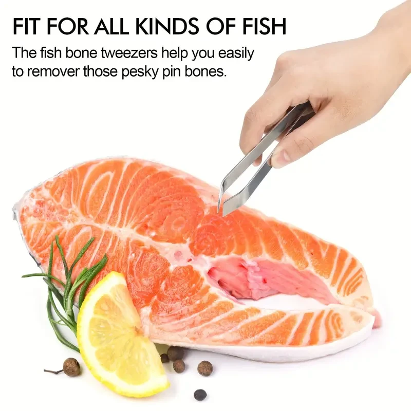 Stainless Steel Seafood Preparation Set  Fish Scale Scraper and Fish Bone Tweezers