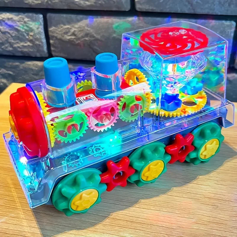 Illuminated Musical Transparent Gear Train Toy