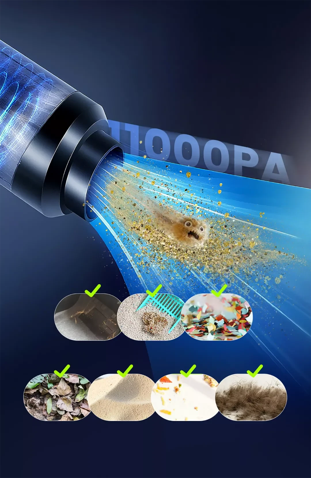 Slim V8 Mate Cordless Car Vacuum High Power 13000Pa/30AW