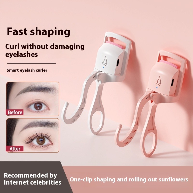 Eyelash Curler Portable Electric Heated Comb Eye Lash Long Lasting Eyelashes Curls Thermal Eyelash Curler Makeup Tools Heated Eyelash Curlers,Rechargeable Electric Eyelash Curler,Handheld Eyelash Heat