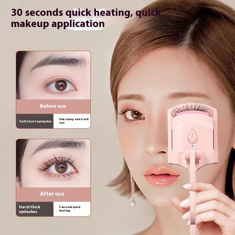 Eyelash Curler Portable Electric Heated Comb Eye Lash Long Lasting Eyelashes Curls Thermal Eyelash Curler Makeup Tools Heated Eyelash Curlers,Rechargeable Electric Eyelash Curler,Handheld Eyelash Heat