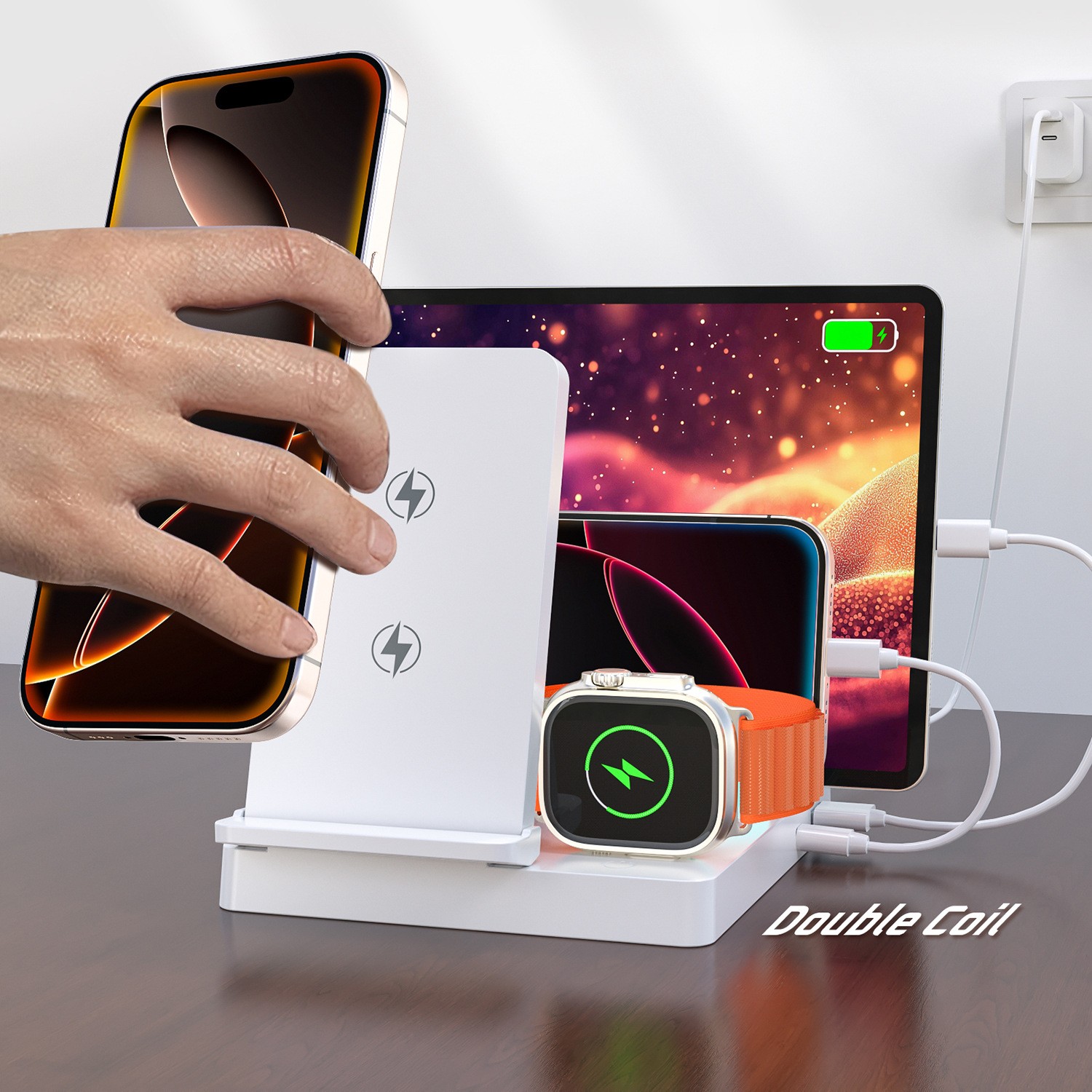 New Five-in-one Desktop Multi-function Magnetic Charger