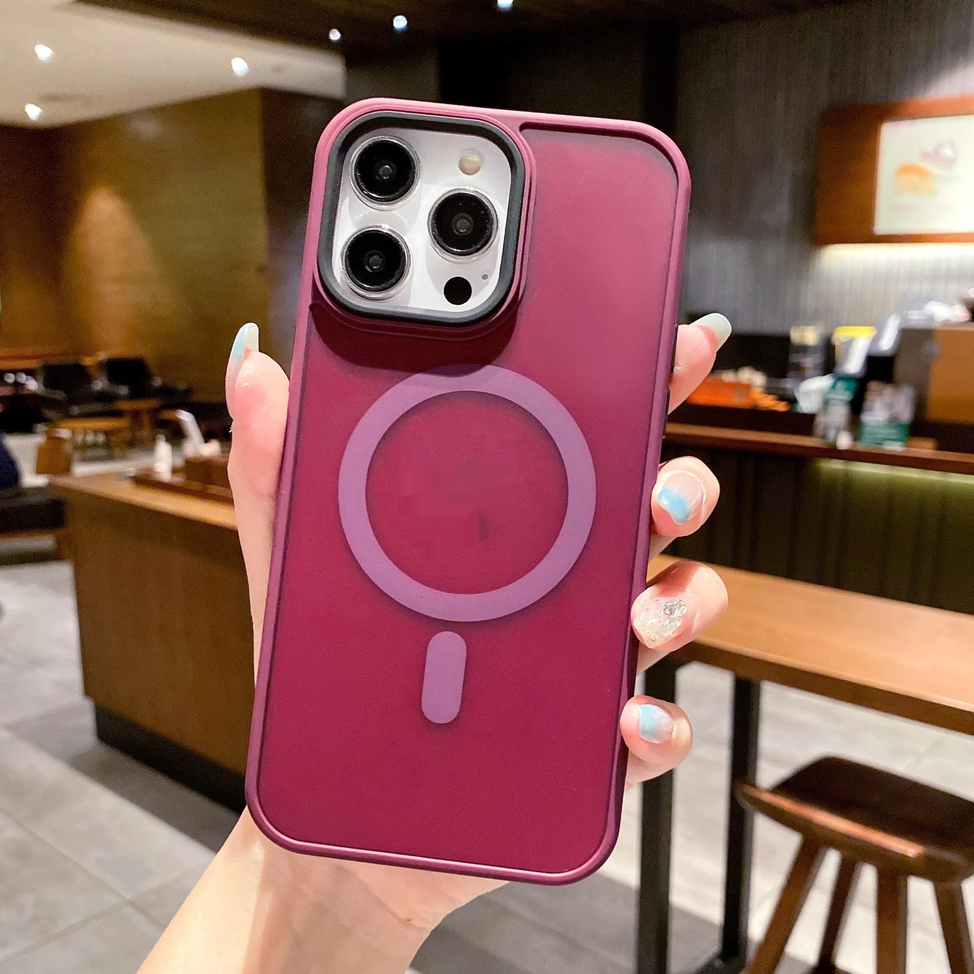 Applicable Skin Feeling Frosted Magnetic Suction Phone Case Drop-resistant All-inclusive