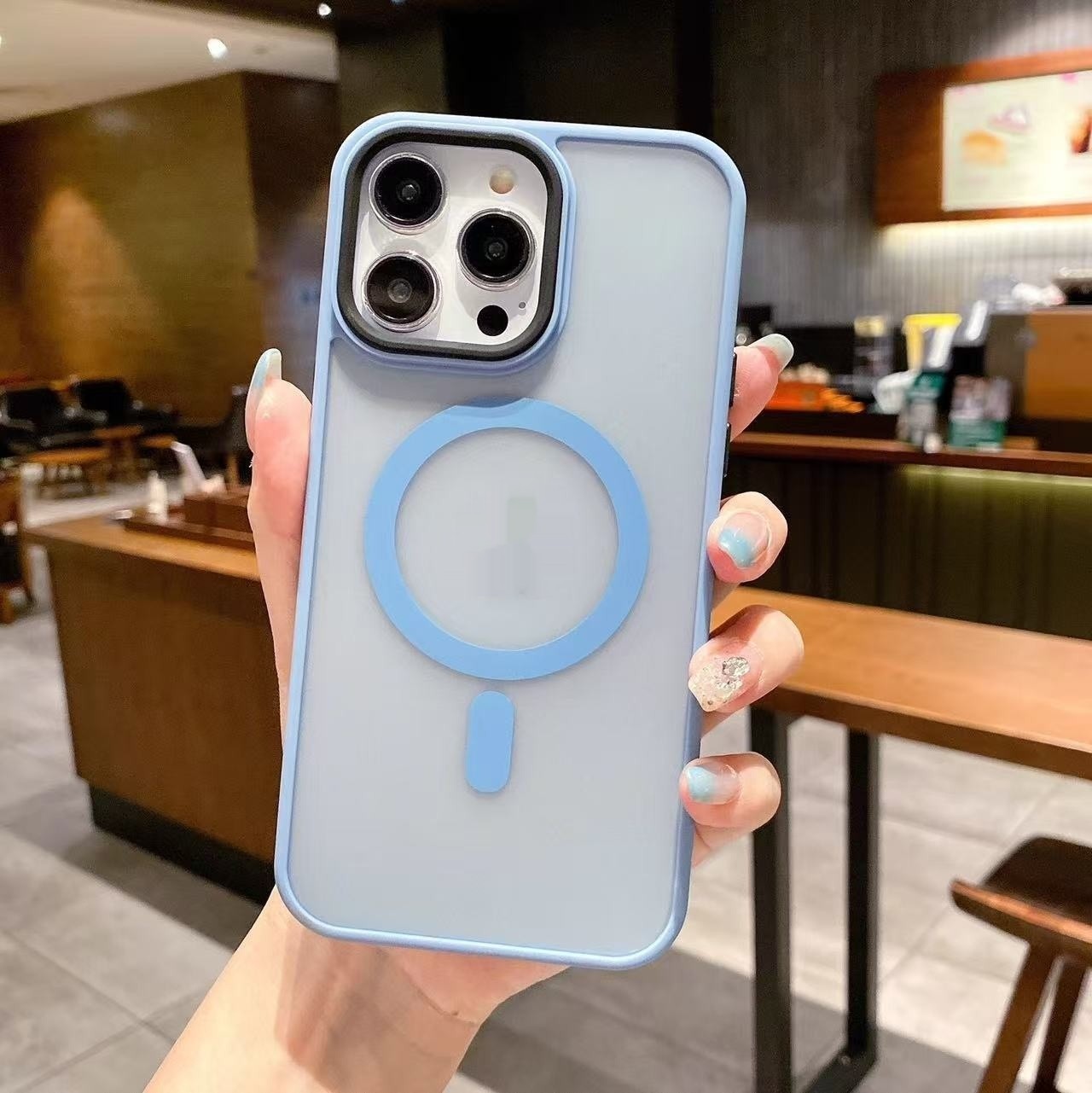 Applicable Skin Feeling Frosted Magnetic Suction Phone Case Drop-resistant All-inclusive