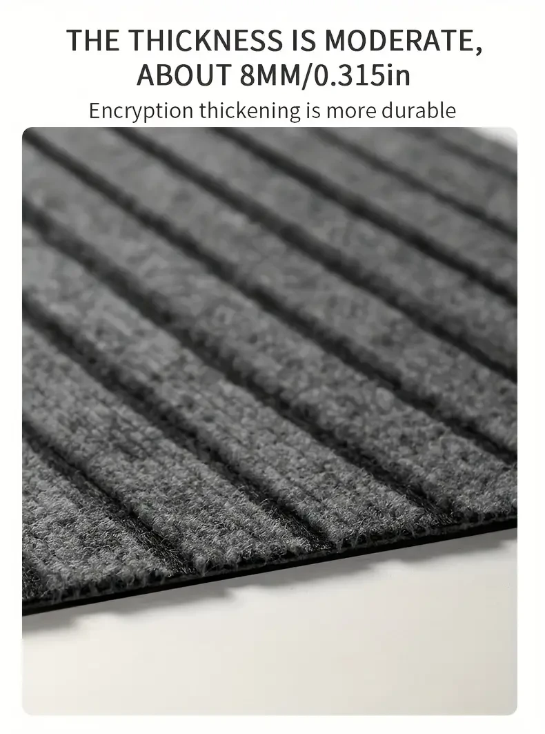 1pc Solid Grey Welcome Doormat
