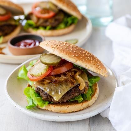 Bun Burger Sesame Top Large Gluten Free