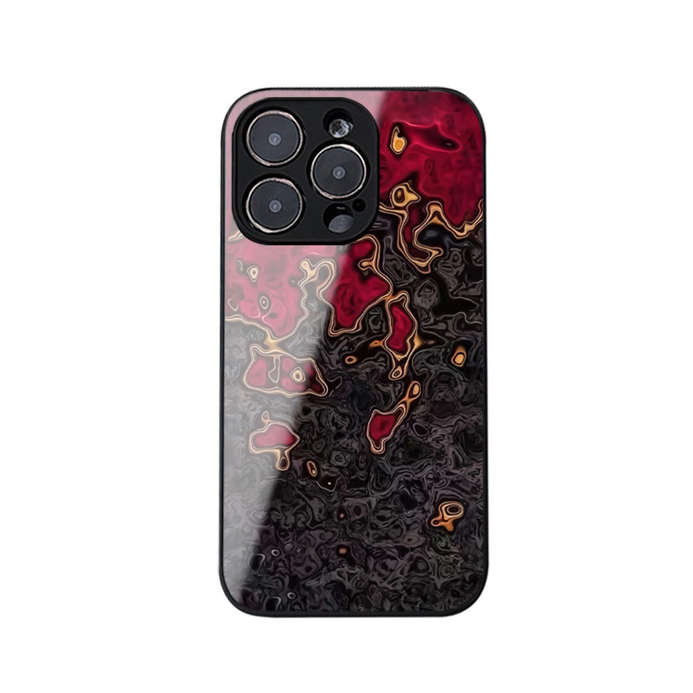 Niche Dark Lava Glass Shell Mobile Phone Protective Case