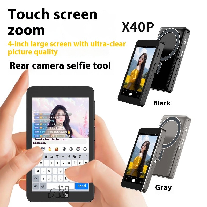 Touch Screen Zoom Mobile Phone Rear Magnetic Suction