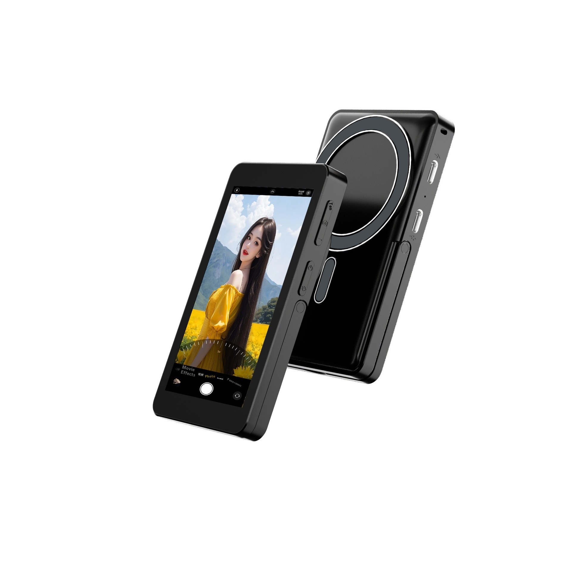 Touch Screen Zoom Mobile Phone Rear Magnetic Suction