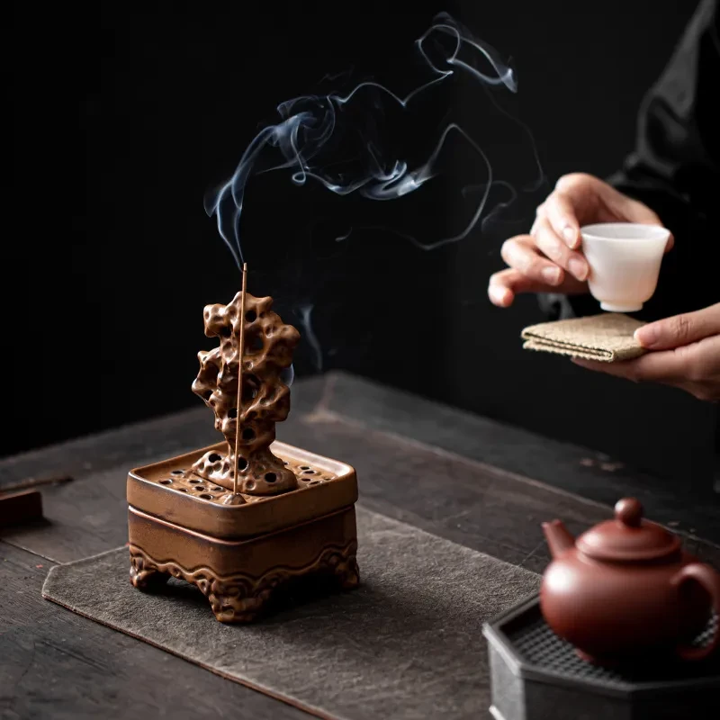 Creative Ceramic Sandalwood Box Incense Holder Zen Ancient Tea Ceremony