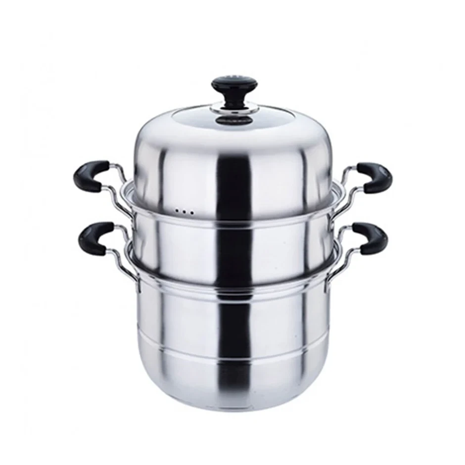 Stainless Steel Steam Pot 3 Tier 32cm