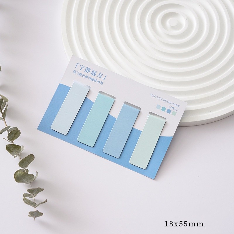 Magnetic Morandi Series Color Block Bookmark
