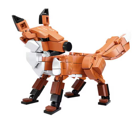 Animals Figures Fox Kangaroo Giraffe Figure Model Building Blocks Kits Toys For Children Wild Animal Kids Gifts
