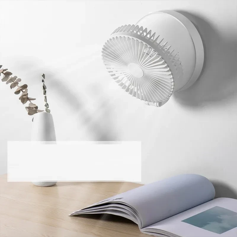 Portable Mini Desktop Fan Silent High Wind Power Cordless Rechargeable Fan Cooler Small Fan For Students Office Gifts