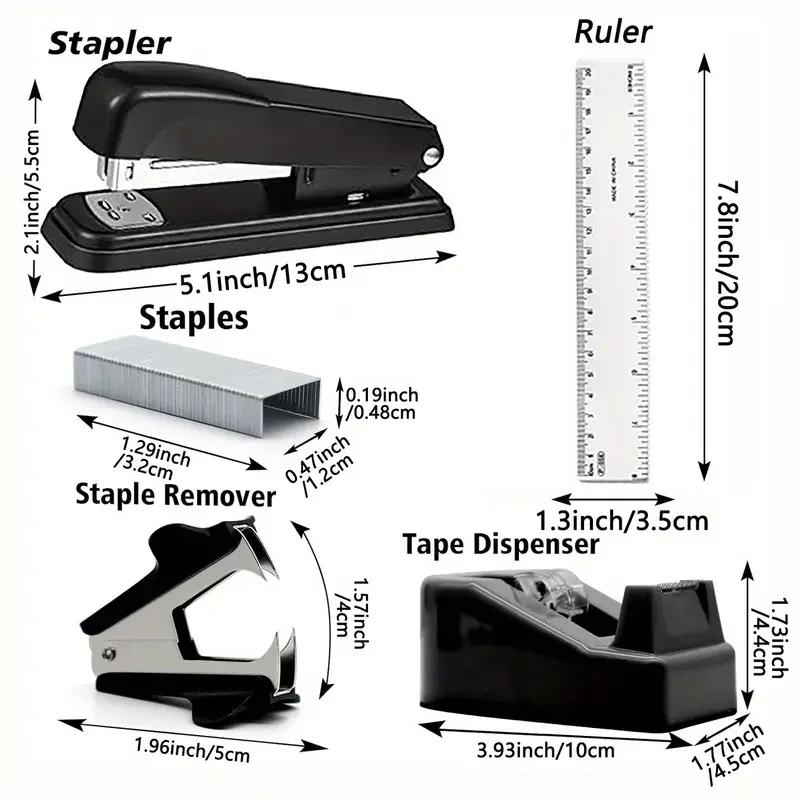 Complete Black Desk Accessory Kit